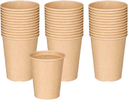 Kinvara papieren koffiebeker/drinkbeker - 36x stuks - 240 ml - gerecycled kraft papier