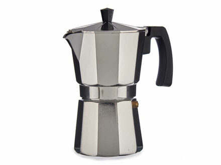 Kinvara Percolator Italiaans koffiezetapparaat - Aluminium - zilver - 150 ml - Koffiezetter - Percolators Zilverkleurig