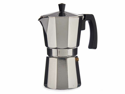 Kinvara Percolator Italiaans koffiezetter - Aluminium - zilver - 450 ml - Koffiezetter - Percolators Zilverkleurig