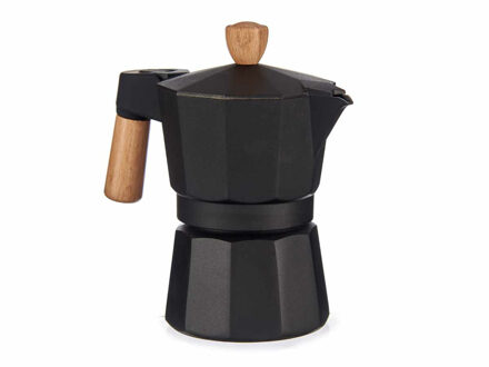 Kinvara Percolator Italiaans koffiezetter - Aluminium - zwart - 150 ml - Koffiezetter - Percolators