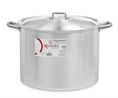 Kinvara Soeppan - 35 Liter - Met Deksel Zilverkleurig