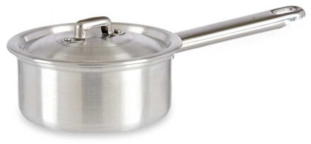 Kinvara Steelpan/sauspan/juspan zilverkleurig 26 x 14 x 8 cm van 0.6 liter aluminium - Steelpannen