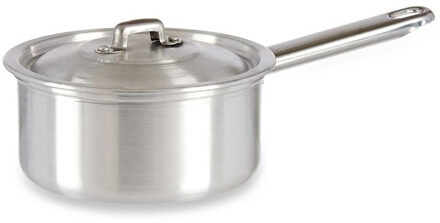 Kinvara Steelpan/sauspan/juspan zilverkleurig 28 x 16 x 9 cm van 1 liter aluminium - Steelpannen