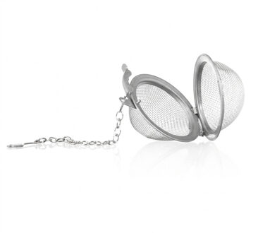 Kinvara Theefilter bal / thee-ei - RVS - zilver - D4 cm - theezeef - voor losse thee of kruiden