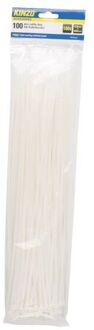 Kinzo 100x witte kabelbinders - 4,8 x 400 mm - Tie wraps / rips