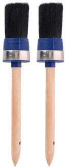 Kinzo 2x Verfkwast rond D 4,5 x 25 cm
