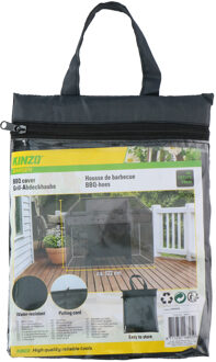 Kinzo Afdekhoes/beschermhoes barbecue/bbq zwart 122 x 71 x 76 cm