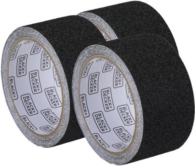 Kinzo Antisliptape - 3x - zwart - 50mm x 3m - voor binnen/buiten - Tape (klussen)