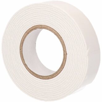 Kinzo Dubbelzijdig tape - wit - set met 3x rollen - Knutsel & hobby materiaal - plakband