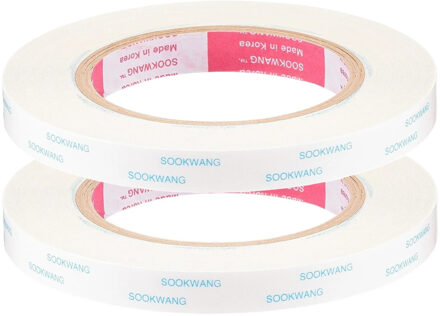 Kinzo Dubbelzijdige tape - 2x - rol - 1,27 cm x 24,5 meter - klus taperol