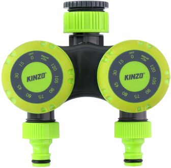 Kinzo Garden - Mechanische Dubbele Kraantimer - Voor 5 Tot 120 Min. Water Geven