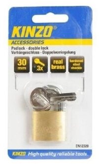 Kinzo Hangslot met 3 sleutels - Hangsloten Multikleur