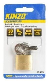 Kinzo Hangslot met 3 sleutels - Hangsloten Multikleur