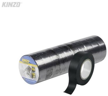 Kinzo Isolatietape Pak A 10 Rol 18mmx10m Zwart