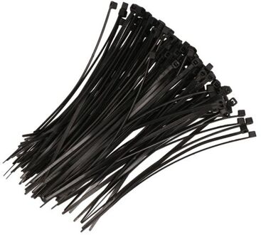 Kinzo Kabelbinders zwart 200 x 2,5 mm 100 stuks - Fiets/tuin/hobby gereedschap