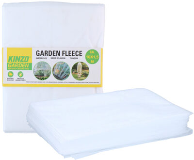 Kinzo Plantenhoes - 2x - wit - 1,5 x 1 m - anti-vorst bescherming - plantenbeschermer