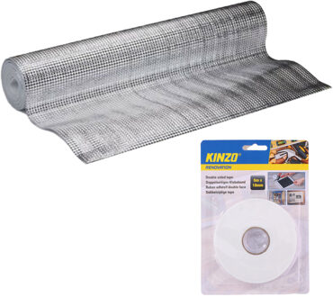 Kinzo Radiatorfolie met bevestiging tape - 250 x 50 cm - aluminium - energiebesparende isolatiefolie