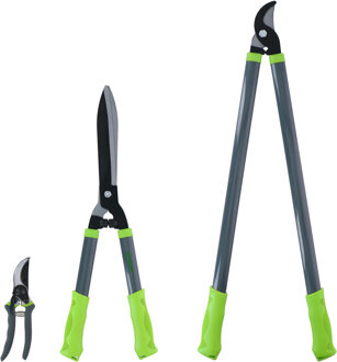 Kinzo Snoei combinatie set - takkenschaar/snoeischaar/heggenschaar - 3x stuks