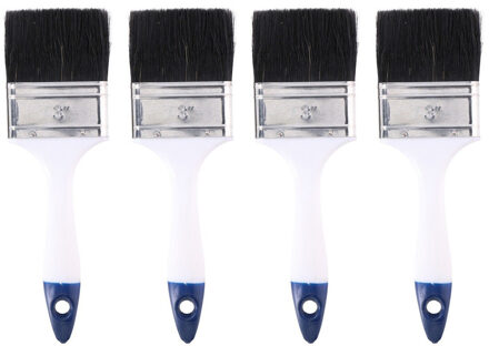 Kinzo Verfkwast - 4x - plat - 70 mm x 23 cm - Terpentinebasis - platte verfkwast