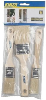 Kinzo Verfkwasten set 3 stuks Multi
