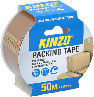 Kinzo Verpakkingstape - bruin - 48mm x 50m - verpakkingsbenodigdheden voor kantoor/thuis - Tape (klussen)