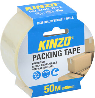 Kinzo Verpakkingstape - transparant - 48mm x 50m - verpakkingsbenodigdheden voor kantoor/thuis - Tape (klussen)