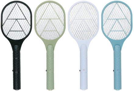 Kinzo Vliegenmepper elektrisch - 3x - multi color - op batterijen - 45 cm - kunststof