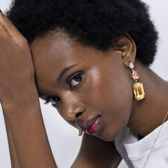 Kiop oorbellen afgewerkt in 18k geel goud Veelkleurig - One Size