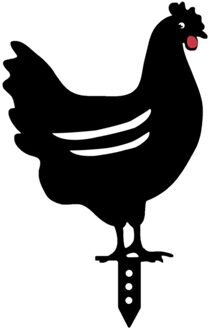 Kip Familie Hen Tuin Decoratie Acryl Hollow Out Kip Familie Tuin Standbeeld Achtertuin Gazon Stakes Kip Yard Art #38