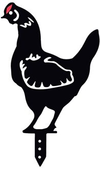 Kip Familie Hen Tuin Decoratie Acryl Hollow Out Kip Familie Tuin Standbeeld Achtertuin Gazon Stakes Kip Yard Art #38