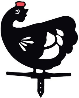 Kip Familie Hen Tuin Decoratie Acryl Hollow Out Kip Familie Tuin Standbeeld Achtertuin Gazon Stakes Kip Yard Art #38