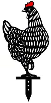 Kip Kip Yard Standbeeld Art Decoratieve Tuin Gazon Stakes Metal Art Haan Metalen Anim Tuinieren Ornamenten 35AB