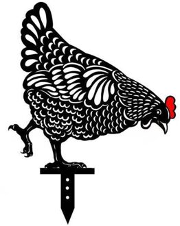 Kip Kip Yard Standbeeld Art Decoratieve Tuin Gazon Stakes Metal Art Haan Metalen Anim Tuinieren Ornamenten 35AB