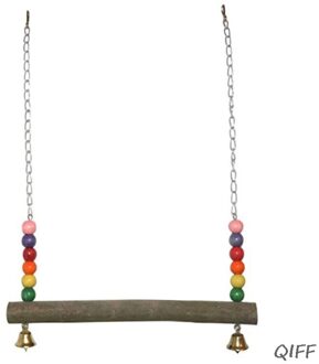 Kip Swing Houten Speelgoed Hens Handgemaakte Vogelkooi Speelgoed Papegaai Ara Training Stand Houder