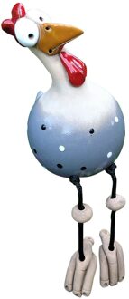 Kip Tuin Gazon Plug Kip Haan Ornamenten Hens Vogel Standbeelden Rand Zits Indoor Outdoor Achtertuin Decors Yard Art Decor Blauw