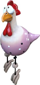 Kip Tuin Gazon Plug Kip Haan Ornamenten Hens Vogel Standbeelden Rand Zits Indoor Outdoor Achtertuin Decors Yard Art Decor Roze