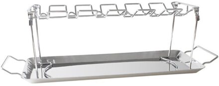 Kip Vleugel Been Rack Voor Grill Roker Oven Verticale Stand Koffiebrander Veilig Staal Bbq In Barbecue Accessoires
