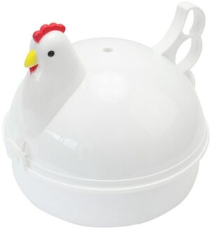 Kip Vormige Plastic Miniwave Eierkoker Voor 4 Eieren