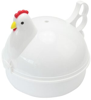 Kip Vormige Plastic Miniwave Eierkoker Voor 4 Eieren