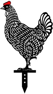 Kip Yard Art Outdoor Tuin Achtertuin Gazon Stakes Metalen Hen Yard Decor Kip Yard Art Outdoor Tuin Achtertuin Gazon