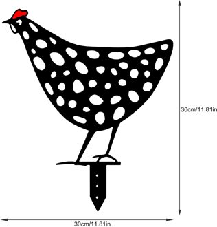 Kip Yard Art Outdoor Tuinbeelden Achtertuin Gazon Stakes Metalen Hen Yard Decor Tuin Acryl Standbeelden Decor Ornament