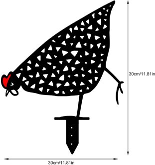 Kip Yard Art Outdoor Tuinbeelden Achtertuin Gazon Stakes Metalen Hen Yard Decor Tuin Acryl Standbeelden Decor Ornament