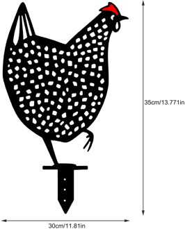 Kip Yard Art Outdoor Tuinbeelden Achtertuin Gazon Stakes Metalen Hen Yard Decor Tuin Acryl Standbeelden Decor Ornament