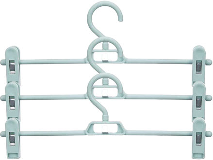 Kipit broeken/rokken kledinghangers - set 12x stuks - blauw - 32 cm