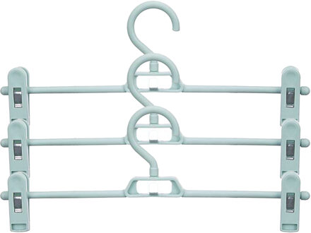 Kipit broeken/rokken kledinghangers - set 16x stuks - blauw - 32 cm