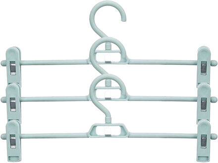 Kipit broeken/rokken kledinghangers - set 8x stuks - blauw - 32 cm