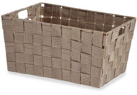 Kipit Kast/badkamer opbergmandjes beige 30 x 20 x 14 cm - Opbergmanden