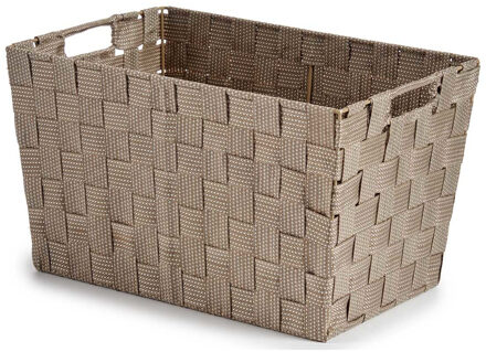 Kipit Kast/badkamer opbergmandjes beige 35 x 25 x 20 cm - Opbergmanden