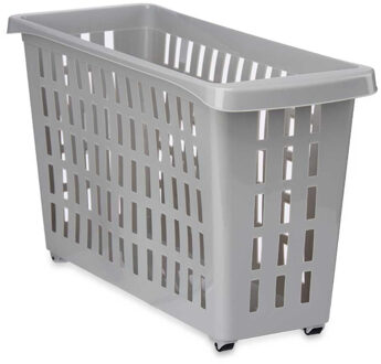 Kipit Keukentrolley organizer op wieltjes - grijs - kunststof - kast organizer - 46 x 17,5 x 26 cm
