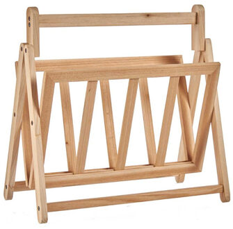 Kipit Lectuurbak/rek voor naast bank/stoel van hout 36,5 x 30 x 37,5 cm Beige